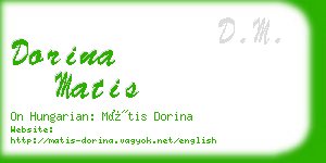 dorina matis business card